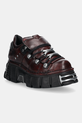 New Rock sneakers din piele platformă burgundia M.120N.C67