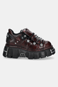 New Rock sneakers din piele M.120N.C67 burgundia SS25