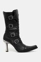 Δερμάτινες μπότες New Rock Crust Negro, Malicia Negro Tacon Caribe Acero M.9373N.C1 μαύρο SS25