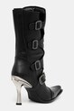 Cipők New Rock bőr csizma Crust Negro, Malicia Negro Tacon Caribe Acero M.9373N.C1 fekete