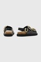 Încălțăminte AllSaints sandale de piele Isla Sandal W043FC.BLK negru