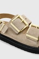 AllSaints sandały zamszowe Isla Sandal beżowy W045FC.SAN
