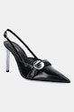Coperni stilettos de piele Slingback Belt Heel calcai expus negru COPSH82F6052