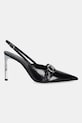 Coperni stilettos de piele Slingback Belt Heel COPSH82F6052 negru SS25