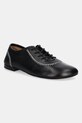 Wales Bonner leather shoes Lace flat black WBW44003A