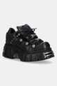 New Rock sneakersy skórzane platforma czarny M.120N.C26