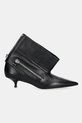 Δερμάτινες μπότες JW Anderson Biker Kitten Heel BT0105.LA0268 μαύρο SS25