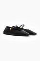 Vanda Novak baleriny skórzane Evina Evina.Wet.Black czarny SS25