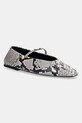 Vanda Novak baleriny skórzane Evina Evina.Python.Gray szary SS25