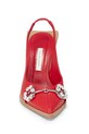 GOD SAVE QUEENS szpilki skórzane CHERRY LADY MULES czerwony GSQ.132.410.RD