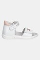 Elisabetta Franchi sandale din piele pentru copii F1A2.E0270 alb SS25