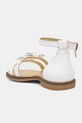 Fete Elisabetta Franchi sandale din piele pentru copii F4A2.E0289 alb