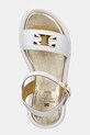 Elisabetta Franchi sandale din piele pentru copii alb F4A2.E0295.30.34
