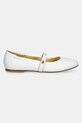 Dětské kožené baleríny Elisabetta Franchi F4A3.E0209.30.34 bílá SS25