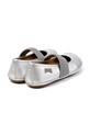 Девочка Детские кожаные балетки Camper Right Kids 80025.25.27 серебрянный