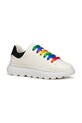 Geox scarpe da ginnastica per bambini PUFFYPOP finta pelle fiore bianco J55MRA.000BC.28.35