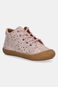Froddo pantofi din piele intoarsa pentru copii OLLIE S LACES Planet friendly roz G2130327.25.26