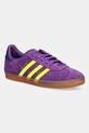 Semišové tenisky adidas Originals GAZELLE přírodní kůže fialová JP7126