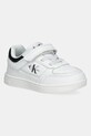 Дитячі кросівки Calvin Klein Jeans імітація лицьової шкіри білий V1X9.82077