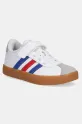 adidas sneakers pentru copii VL COURT 3.0 piele întoarsă alb JH6317