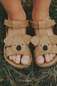 Παιδικά δερμάτινα σανδάλια Donsje Mhalo Sandals Koala Συσκευασία Δώρου καφέ 1502303