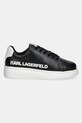 Детские кожаные кроссовки Karl Lagerfeld Z30381.30.35 чёрный SS25