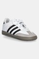 adidas Originals sneakers pentru bebeluși SAMBA CRIB piele întoarsă alb JI2758