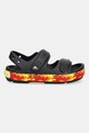 Crocs sandale copii CROCBAND CRUISER FLAMES SANDAL KIDS 211268.CROCS.CROCBAND.C negru SS25