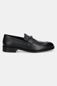 Kožne mokasinke BOSS Tayil 50536147.001 crna SS25