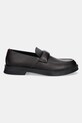 Δερμάτινα μοκασίνια HUGO Lenner 50536253.201 καφέ SS25