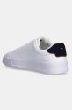 Încălțăminte Tommy Hilfiger sneakers din piele TH COURT LTH DETAIL ESS FM0FM05367 alb