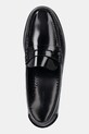 Δερμάτινα μοκασίνια Tommy Hilfiger CLASSIC HILFIGER LEATHER LOAFER μαύρο FM0FM05362