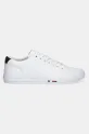 Tommy Hilfiger sneakers din piele TH HI VULC STREET LOW RWB LTH FM0FM05312 bleumarin SS25