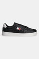 Tommy Jeans sneakersy skórzane TJM THE GREENWICH NEW ESS EM0EM01574 czarny SS25