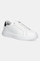 Tenisky Calvin Klein LOW TOP LACE UP WOVEN usňová koža biela HM0HM01659