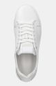 Calvin Klein sneakersy skórzane LOW TOP LACE UP WOVEN biały HM0HM01767