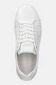 Kožené tenisky Calvin Klein LOW TOP LACE UP WOVEN biela HM0HM01767
