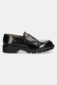 Calvin Klein mokasyny skórzane MOCCASIN W/ BAND HM0HM01833 czarny SS25