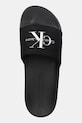 Παντόφλες Calvin Klein Jeans SLIDE MONOGRAM μαύρο YM0YM01271
