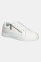 Calvin Klein Jeans sneakers din piele CLASSIC CUPSOLE ZIP LOW IN mic de statură alb YM0YM01254