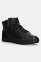 Шкіряні кросівки Calvin Klein Jeans CLASSIC CUPSOLE ZIP MID IN замша чорний YM0YM01156