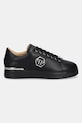 Kožené tenisky Philipp Plein Nappa Lo-Top Hexagon USC0670.PLE010N.0202 čierna SS25