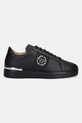 Philipp Plein sneakersy skórzane Lo-Top Monogram USC0768.PLE005N.0202 czarny SS25