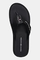Tommy Hilfiger slapi HILFIGER LEATHER BEACH SANDAL negru FM0FM05442