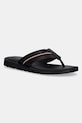 Tommy Hilfiger papuci CORE HILFIGER TOE POST LH SANDAL textil negru FM0FM05416