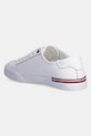 Scarpe Tommy Hilfiger sneakers in pelle CORE CORPORATE VULC LEATHER FM0FM05399 bianco