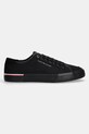 Sneakers boty Tommy Hilfiger CORE CORPORATE VULC CANVAS FM0FM05398 černá SS25