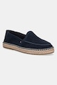 Semišové espadrilky Tommy Hilfiger HILFIGER FLEX ESPA SUEDE LOAFER námořnická modř FM0FM05392
