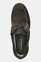 Tommy Hilfiger mocasini din piele intoarsa TH BOAT SHOE CORE SUEDE verde FM0FM05387