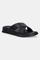 Кожаные шлепанцы Tommy Hilfiger D DENSITY HILFIGER LTH CC SAND чёрный FM0FM05358